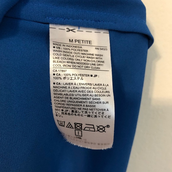 Banana Republic Sheer Blue Blouse Medium - Picture 5 of 5